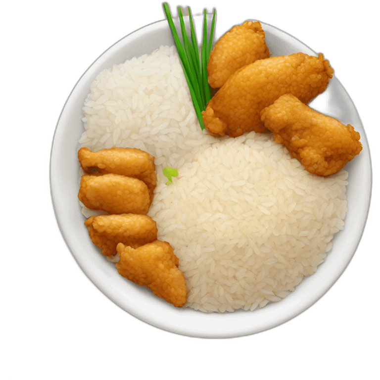 rice and chicken meal emoji