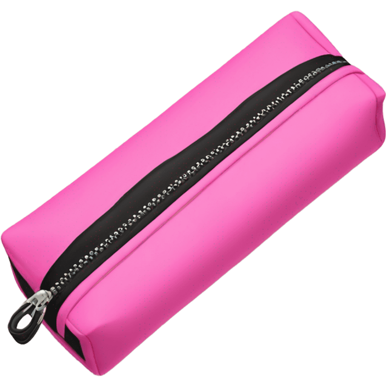 pink and black pencil case emoji