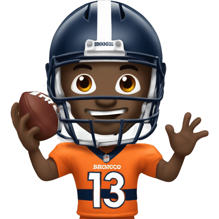 NFL football player, Denver broncos, touchdown   emoji