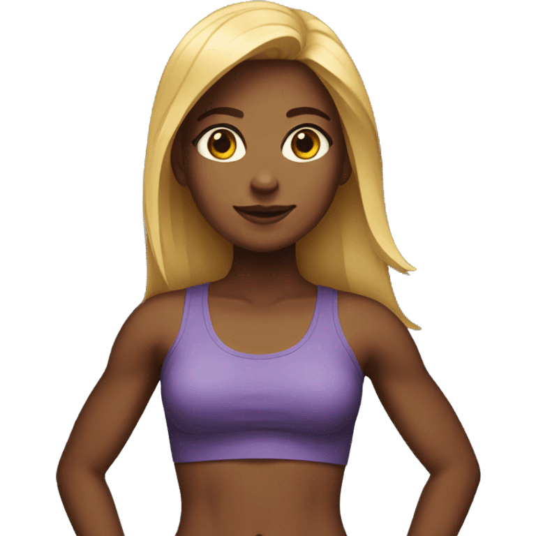 Girl with abs emoji