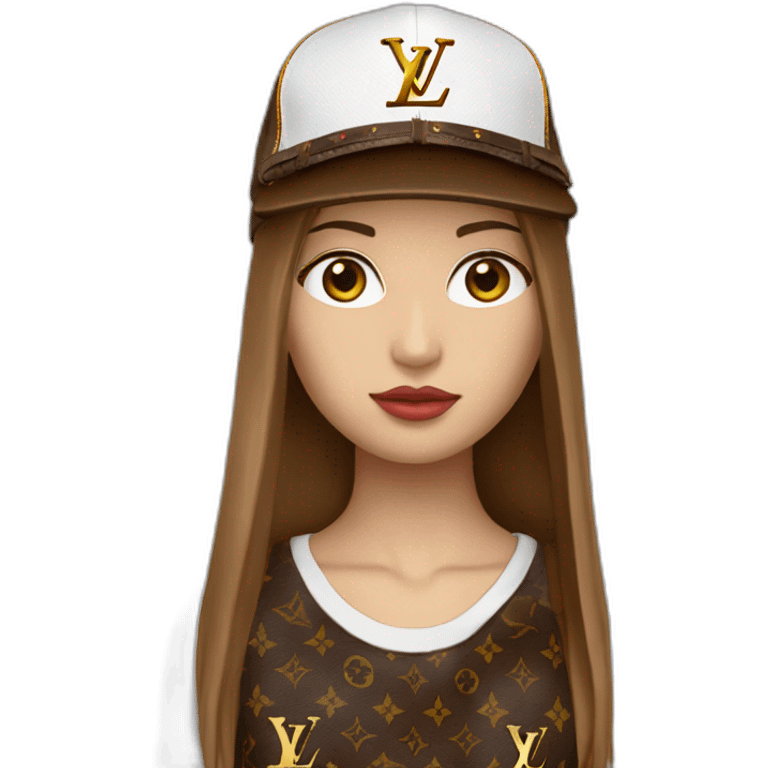 Only Louis Vuitton cap no face emoji