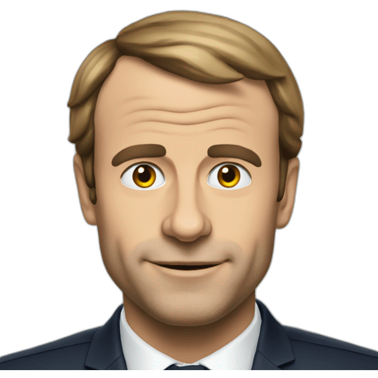 Macron qui fait oui de la tête emoji