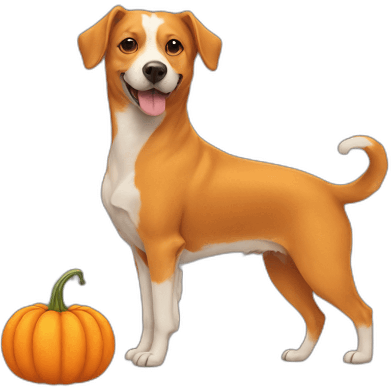 dog and pumpkin emoji