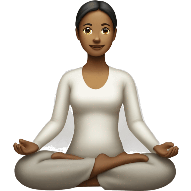 shining female person in lotus position emoji