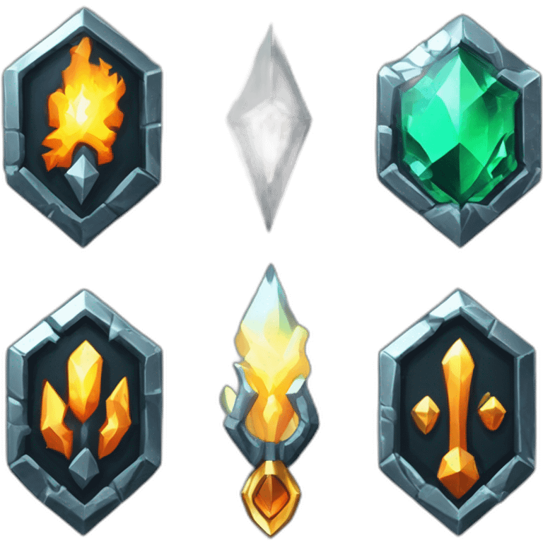 Pixel Battle Badge Winter Cold Diamond Obsidian Emerald Flame Shiny Glow Reward Legendary Unique Epic Mystery emoji