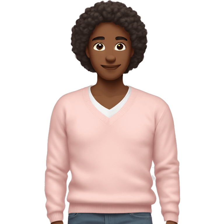 Pastel pink vneck sweater emoji