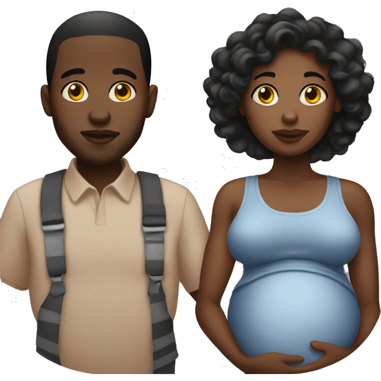 black trans pregnant man emoji