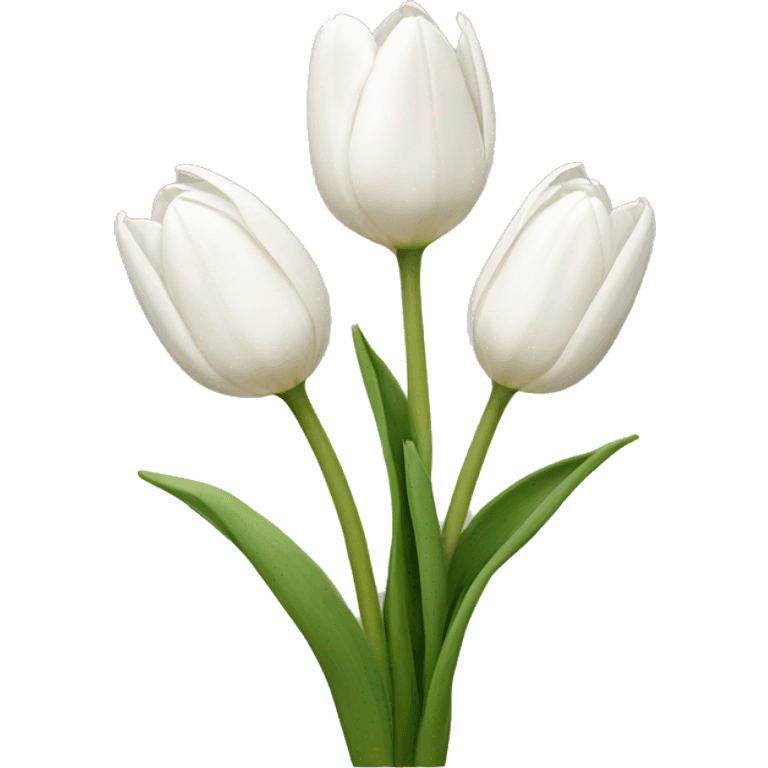 White tulips emoji