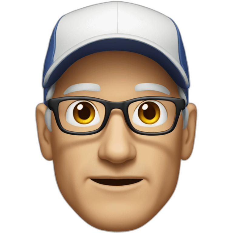 Tim Cook wearing a sports cap  emoji