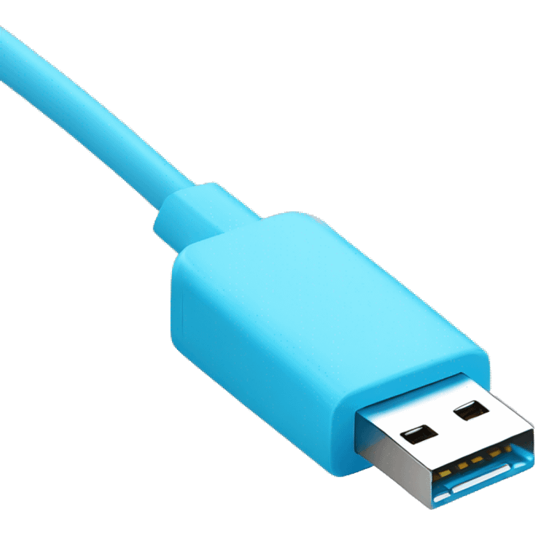 Light blue usb cable emoji