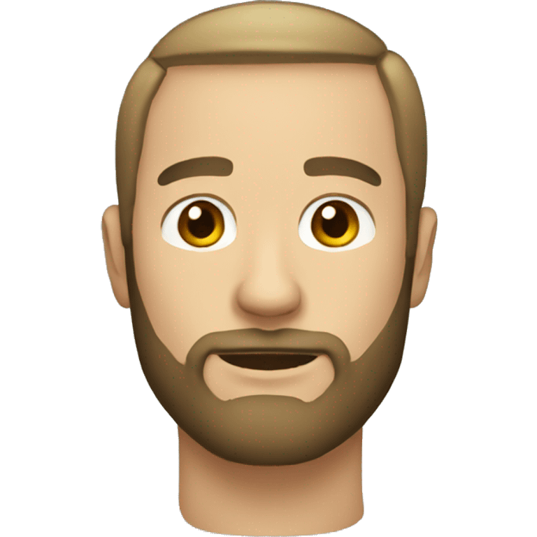 Man short beard Thin hair, forest. emoji