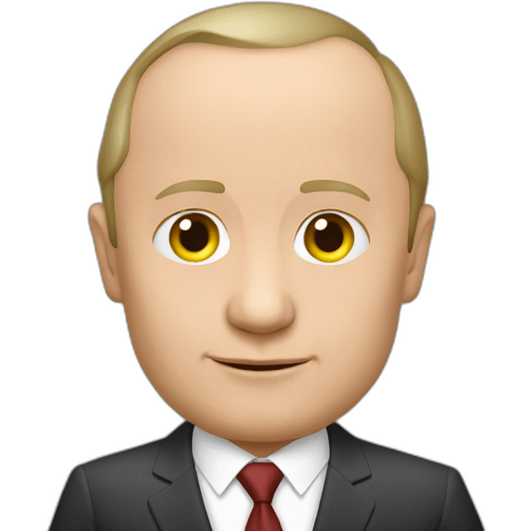 Putin with an Ukrainian emoji