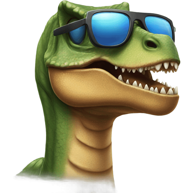 dinosaur with sunglasses emoji