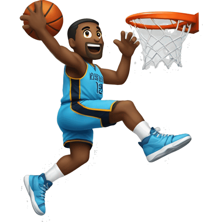 Basketball player dunking emoji