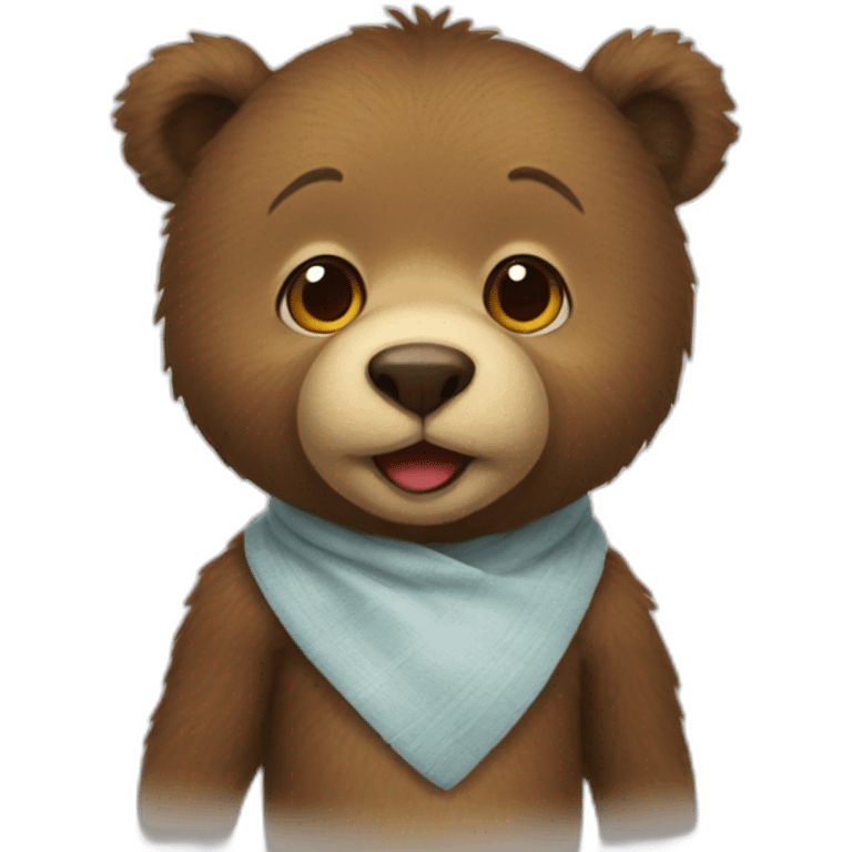 Un petit ours qui fait des bisous  emoji