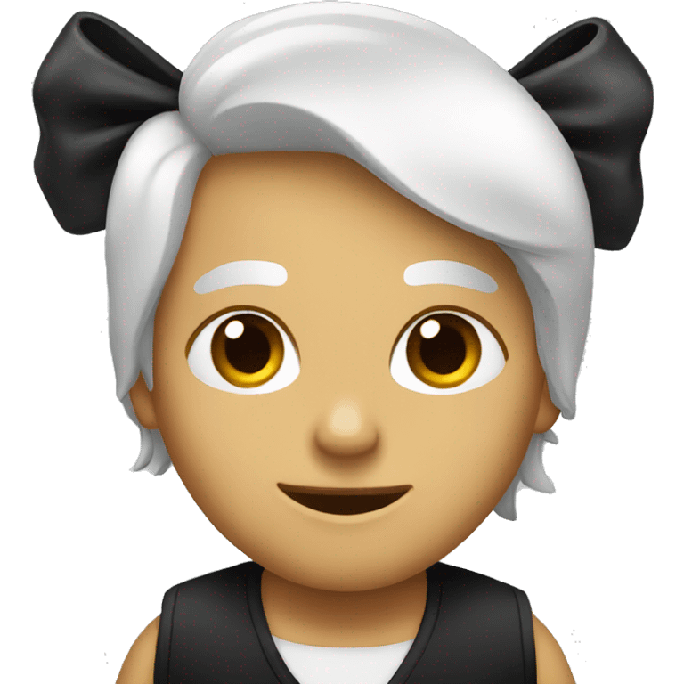 A black bow emoji