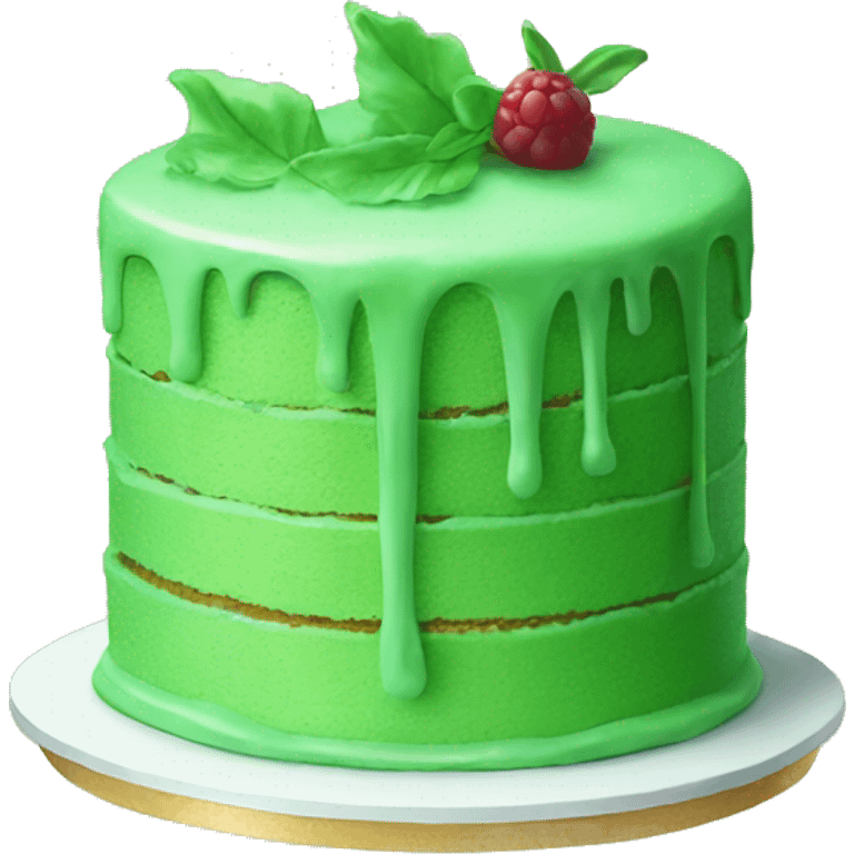 Aesthetic green cake emoji