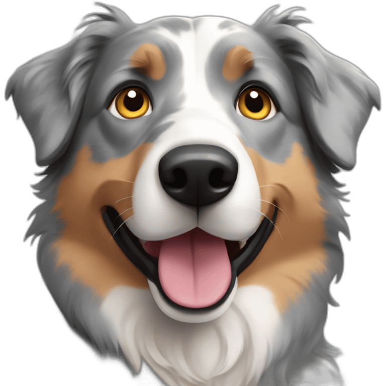 Grey australian shepherd emoji