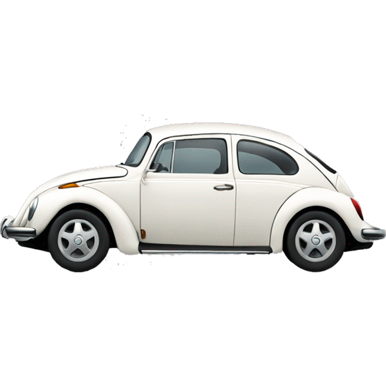 white volkswagen beetle side emoji