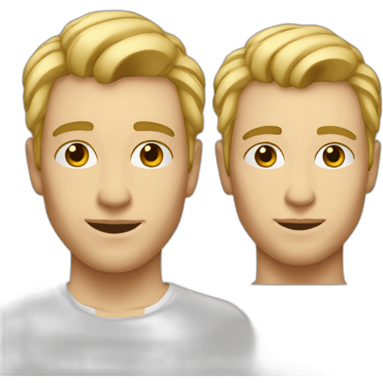 Visage homme blond cheveux rasé emoji