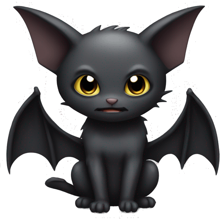 Black bat-cat Pokémon emoji