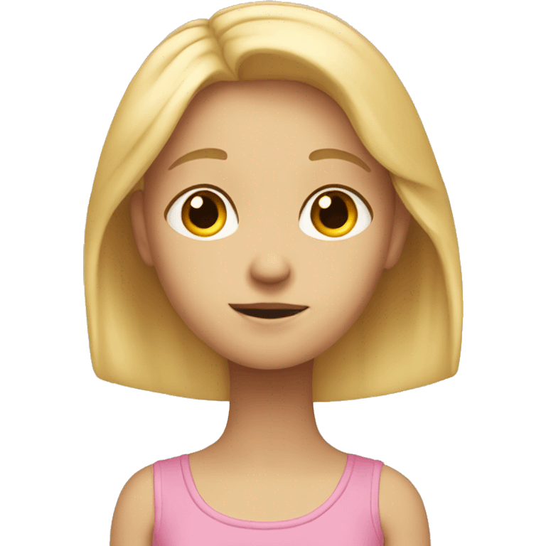 blonde girl thinking about a boy emoji