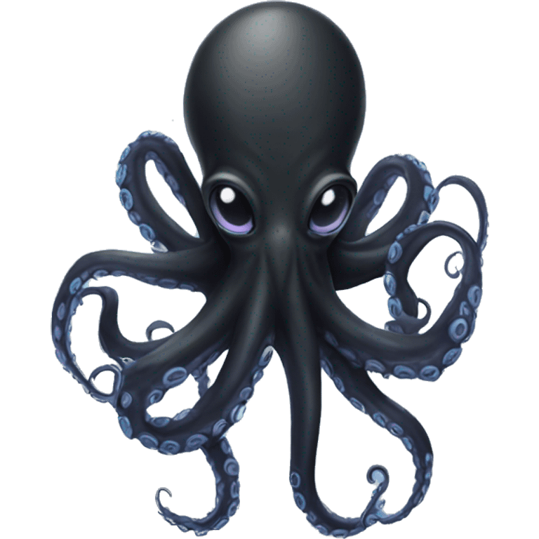 black Alien Octopus with backpack  emoji