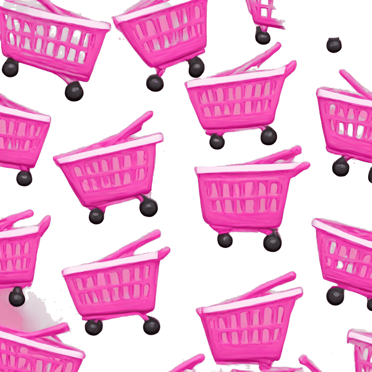 pink shopping cart  emoji