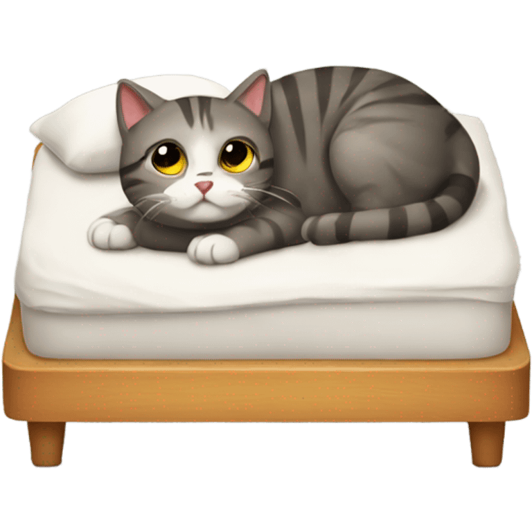 Cat with bed emoji