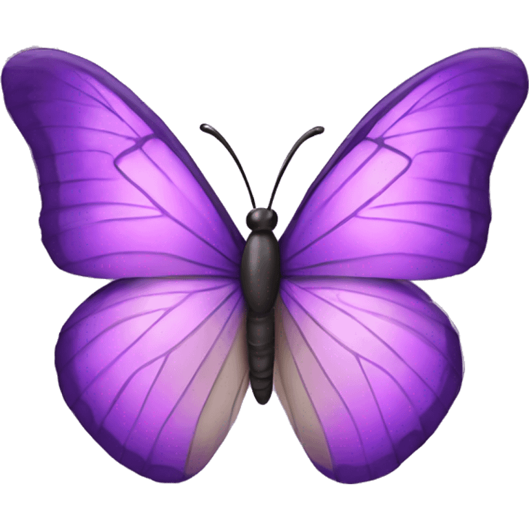 Purple butterfly inside of a heart emoji