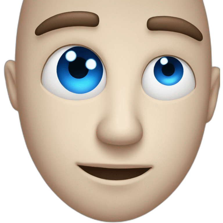 man face with blue eyes with panama emoji