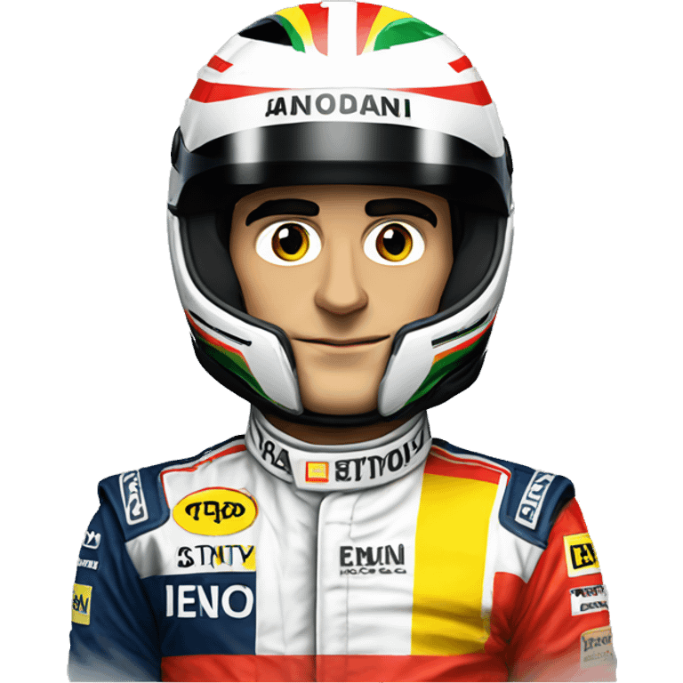 Ayrton senna with helmet emoji