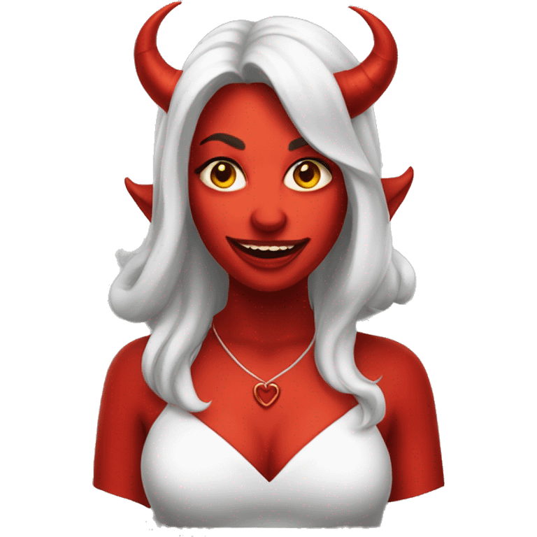 Pretty female devil emoji