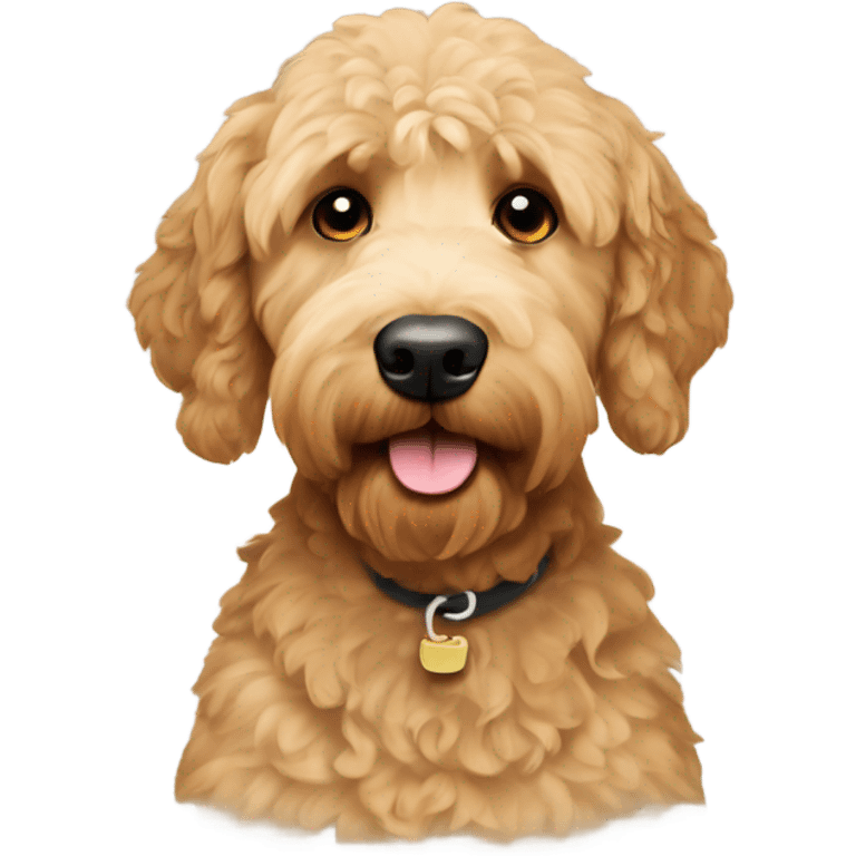 Short haired goldendoodle emoji