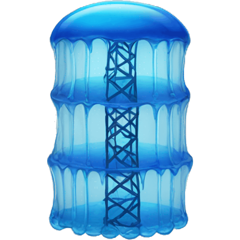 blue jelly tower emoji