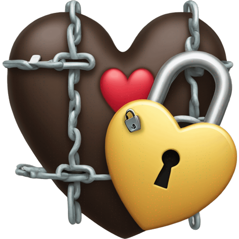 Heart with a lock emoji