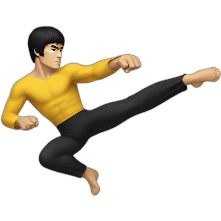 bruce lee kick emoji