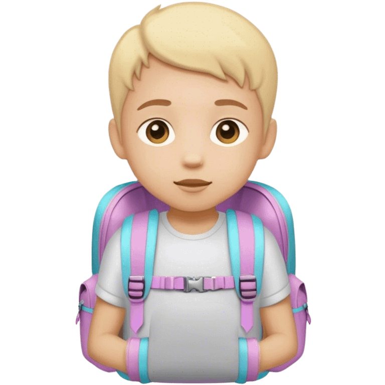 child with pastel backpack emoji