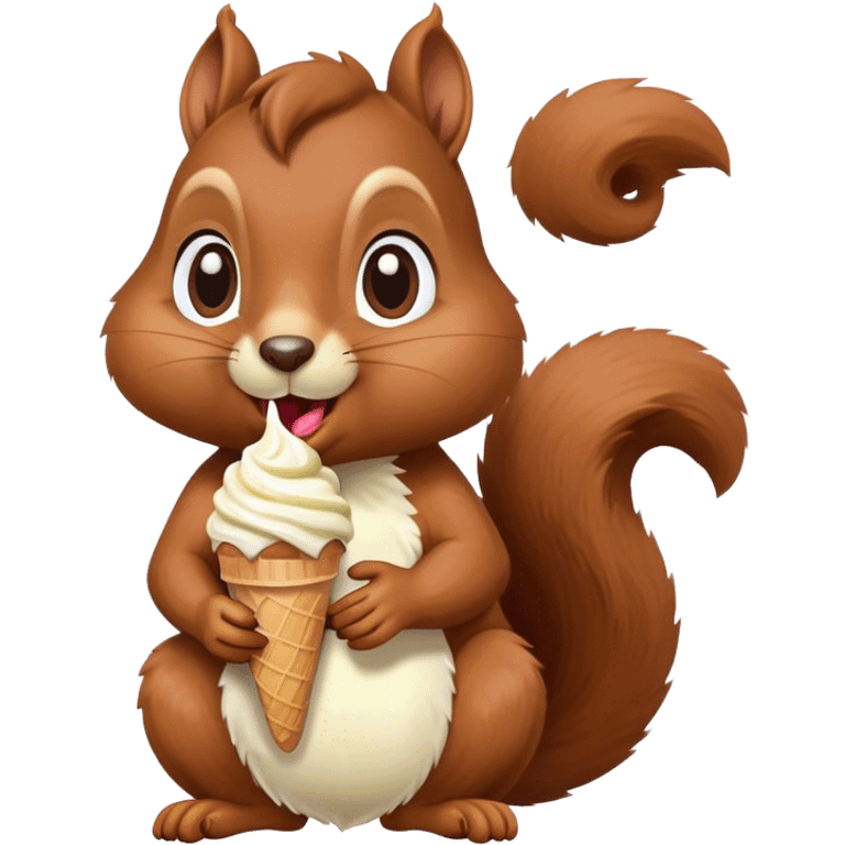 Squirrel eating ice cream  emoji