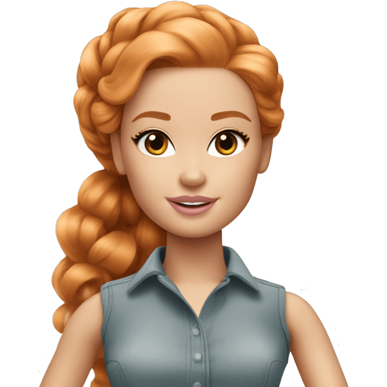 Beautiful Barbie ginger fair skin emoji