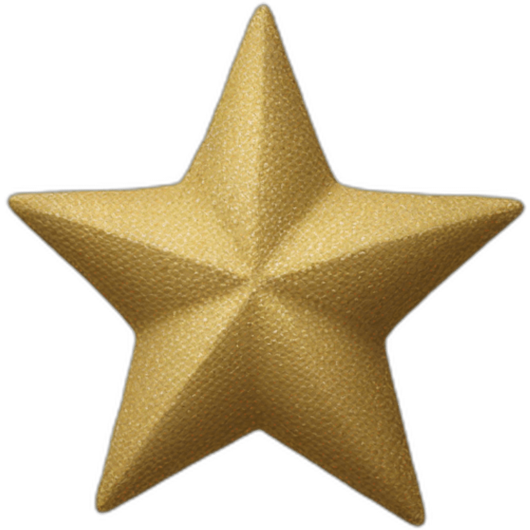 textured star without a face emoji