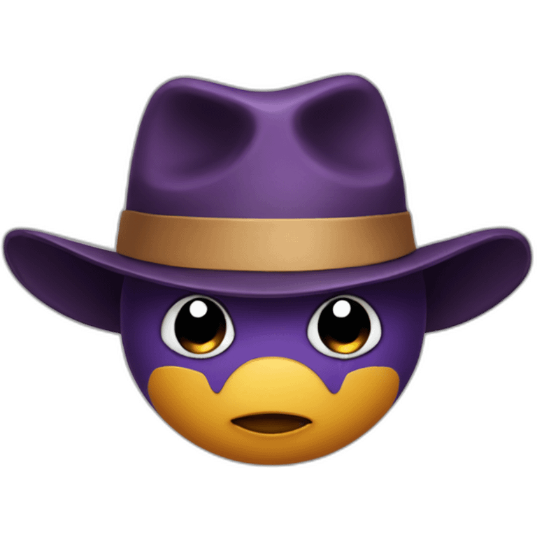 A bat with a hat emoji