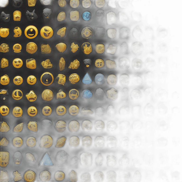 A dark theme wallpaper comprising of the top 20 cryptocurrencies in the market  emoji