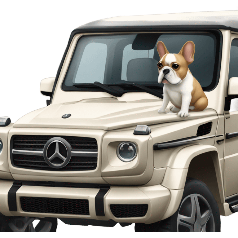 G wagon with french bulldog emoji