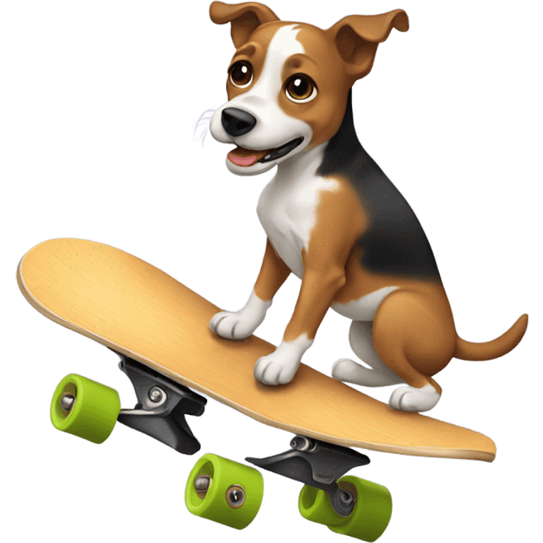 Dog skateboarding  emoji