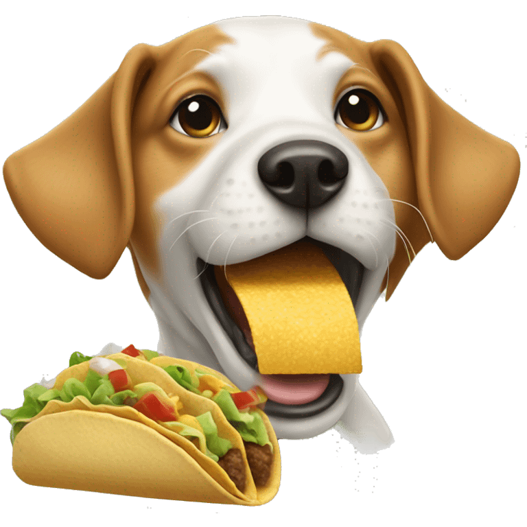 Dog licking tacos emoji