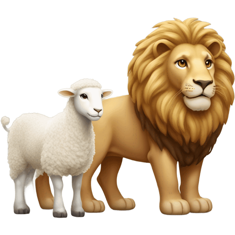 Lion and lamb emoji