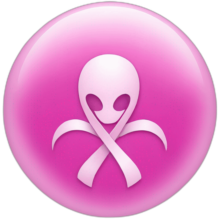 Cancer awareness logo emoji