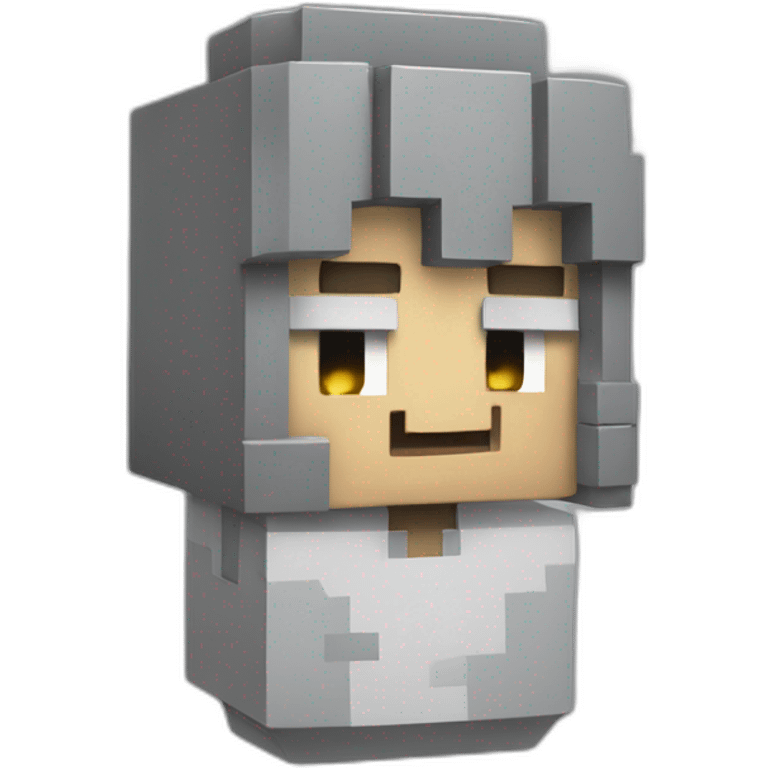 Personnage Minecraft argent emoji