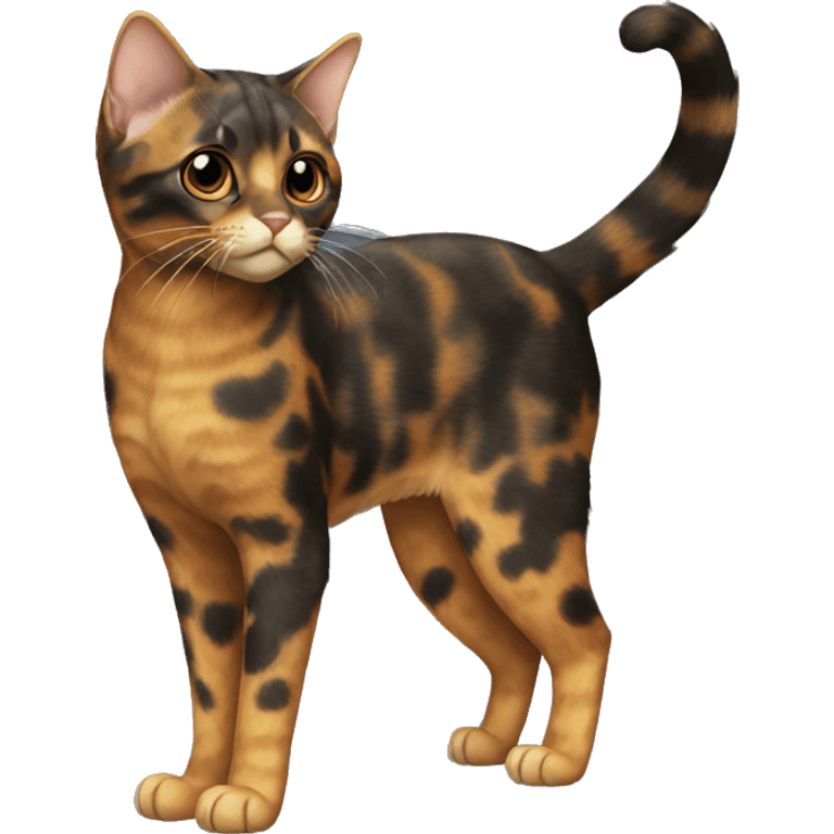 Tortoiseshell Cat Breed Full Body emoji